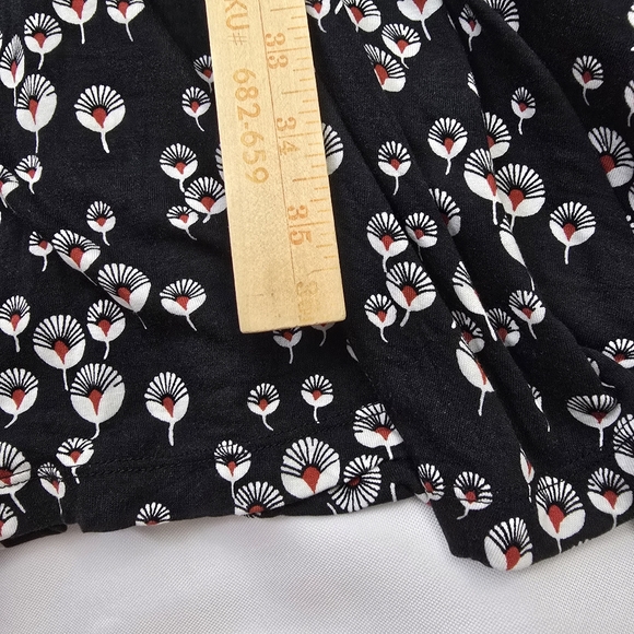 Ann Taylor Loft Black White Dandelion A Line Swing Dress Cocktail Causal Chic 4 - Picture 9 of 11